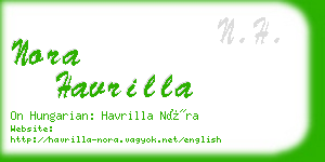 nora havrilla business card